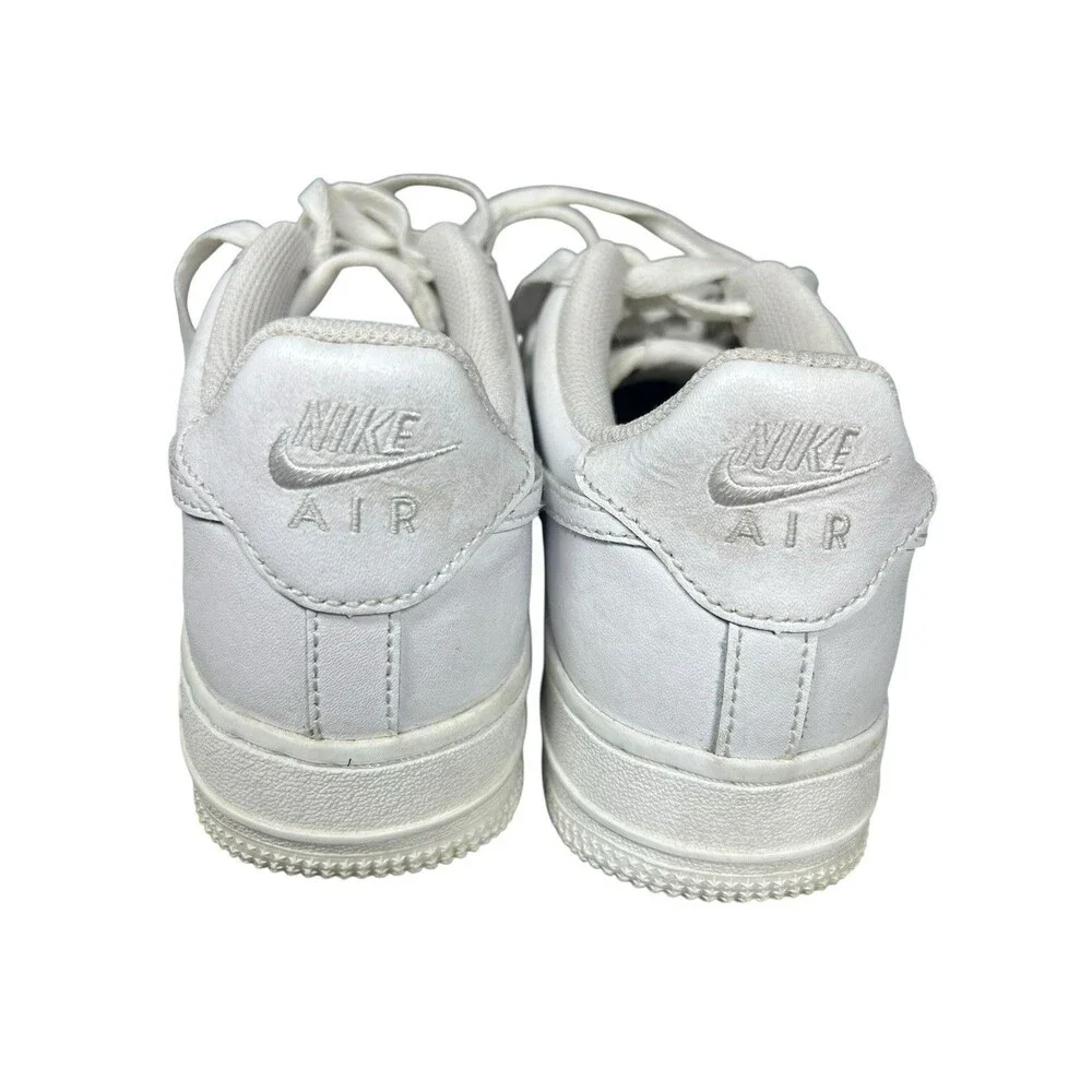 Nike Air Force One AF1 Low Youth Size 5.5Y Triple White Leather Shoes 314192-117